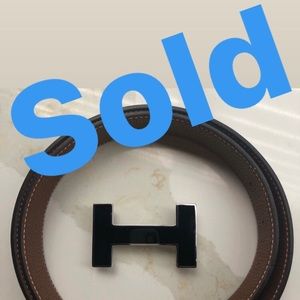 Hermes Women Reversible Brown/Black Belt 80cm